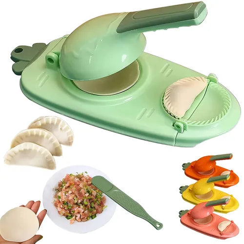 1pc 25.4cm/22.86cm 2-In-1 Dumpling Maker - Kitchen Utensil For DIY Dumpling Moulds And Dough Pressing - Stainless Steel Dumpling Skin Press With Non-Slip Handle - Ideal For Home Cooking And Professional Use, Kitchen Accessories