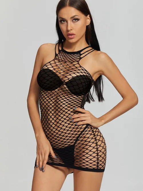 Women's Fishnet Hole Hollow Out Cover Up Beachwear Sexy Lingerie