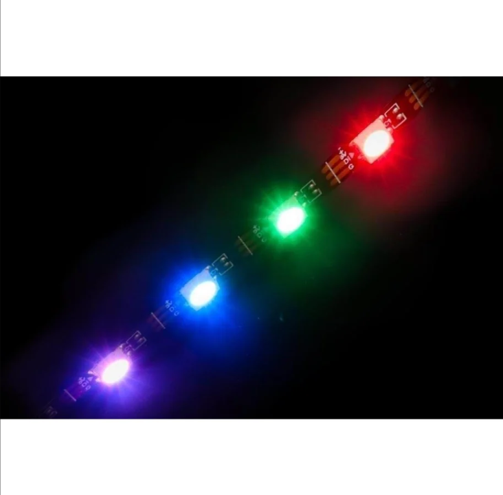 DUTZO RGB Kit 4 - 4x مراوح + 1x شريط LED + جهاز تحكم عن بعد ووحدة تحكم - 120 مم - أسود مع RGB LED - 24 ديسيبل
