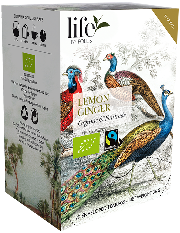 Lemon Ginger Herbal tea Life by Follis 20 Teabags