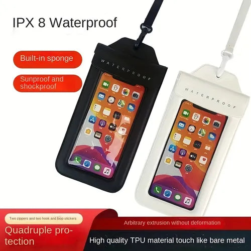 Swimming Diving Cell Phone Waterproof Bag Can Touch Screen Drifting Water Park Waterproof Cell Phone Bag Airbag Cycling Phone Cover