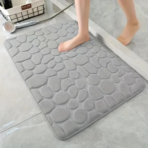 1pc Memory Foam Bath Rug, Soft Non-Slip Quick Dry Bath Mat, Thickened Machine Washable Shower Carpet For Home Bathroom, Bathroom Accessories