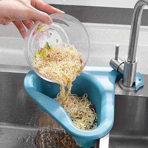 1pc Swan Drainer Basket, Creative Multifunctional Kitchen Sink, Vegetable Wash Basin, Filter Basket, Filter Holder, Strainer