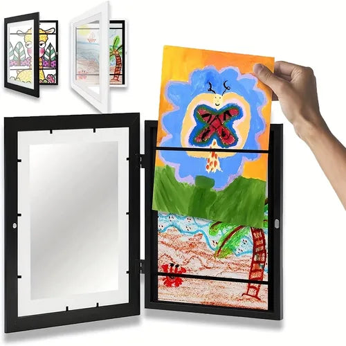 1pc Kids Art Frame Front Opening Changeable Kids Artwork Frames Great For Kids Drawings Storage Frames Children Art Projects Schoolwork Crafts A4 Hanging Art