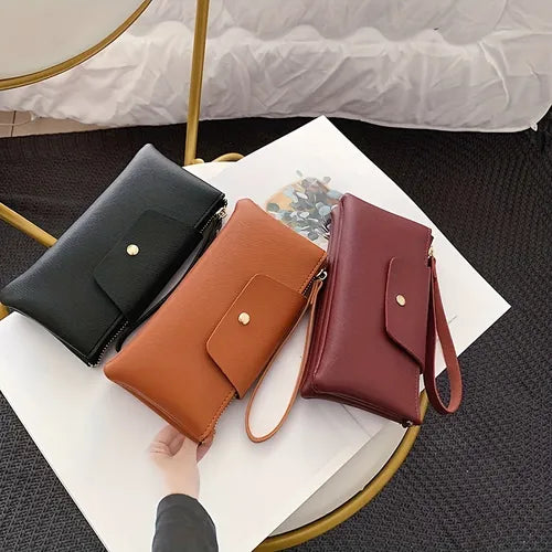 Womens Wallet PU Leather Large Capacity Purse RFID Blocking Credit Card Organizer With Zipper Pocket,Phone Bags,Clutch Wallet