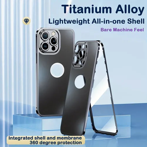 2023 New Titanium Alloy All Inclusive Ultra Thin Phone One Piece Glass Case Suitable For Apple IPhone 14, IPhone 14 Pro, IPhone 14 Pro Max, IPhone 14 Plus