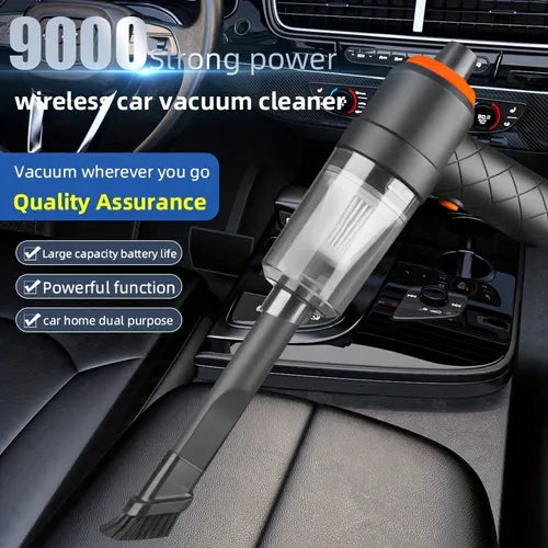 1pc Cordless Handheld High Suction Mini Car Vacuum Cleaner Cordless 9000PA Suction Power Home And Car Light Duty Vacuum Cleaner (with Battery)