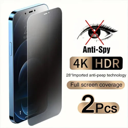 2PCS Full Cover Anti-Spy Privacy Tempered Glass Screen Protector For IPhone 12 13 14 PRO MAX XS X XR Max 14 Plus