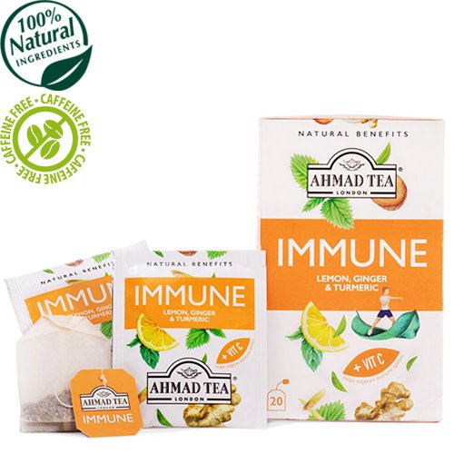 Ahmad Lemon, Ginger & Turmeric "Immune" Infusion 20 teabags