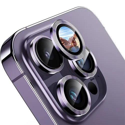 Designed For IPhone 14 Pro And IPhone 14 Pro Max Camera Lens Protector With Easy Install Tool, Individual Ring Anti Scratch Case Friendly,Purple