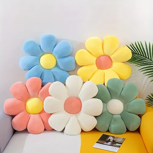 1pc Flower Pattern Pillow Cushion, Flower Plush Floor Pillow, For Bedroom Dorm Room Sofa Couch Home Decor