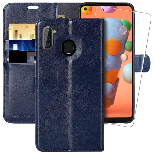 A11 Phone Case Wallet Box Leather Flip Card Holder Magnetic Closure Stand For Samsung A11 Shockproof Phone Cover