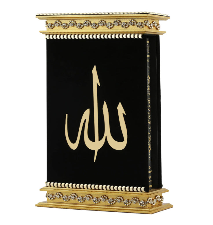 El Corán Santo Uthmani Script Modelo de Kaaba con caja de terciopelo 21*32