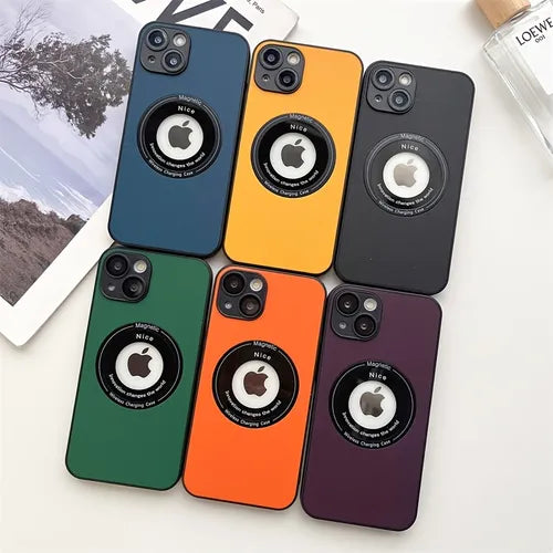 حافظة هاتف شحن مغناطيسية جلدية لهواتف iPhone14/14Plus/14Pro/14Pro Max، iPhone13/13Mini/13Pro/13Pro Max، iPhone12/12Mini/12Pro/12Pro Max، iPhone11/11Pro/11Pro Max