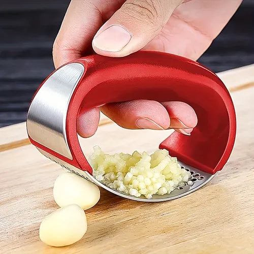 1pc, Garlic Press, Rocker Stainless Steel Garlic Mincer, Garlic Crusher, Garlic Chopper, Creative Garlic Press, Stainless Steel Garlic Press, Kitchen Gadgets, Kitchen Tools