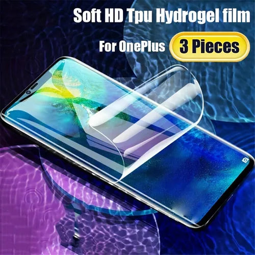 [3pcs] HD Soft Clear Tpu Hydrogel Screen Protector Cover For OnePlus 7 Pro 7T 8 8pro 8T 9R 9 9pro 10 10pro 5G 10T 11