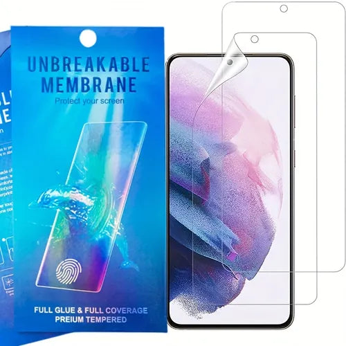 2 Pcs Flexible TPU Screen Protector For Samsung Galaxy S22 / S22 Plus / S22 Ultra Max /S23 Coverage, Support Unlock Fingerprint, Clear Full HD [Not Tempered Glass]