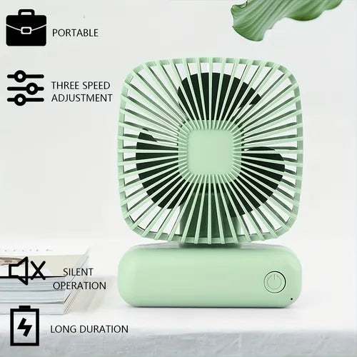 1pc Small Desk Fan, Desktop Electric Fan, USB Charging, Lightweight And Portable, For Home Office Travel Outdoor