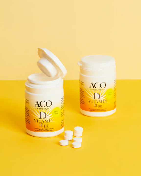 ACO Vitamin D 10 µg Citrus flavor 100 tablets