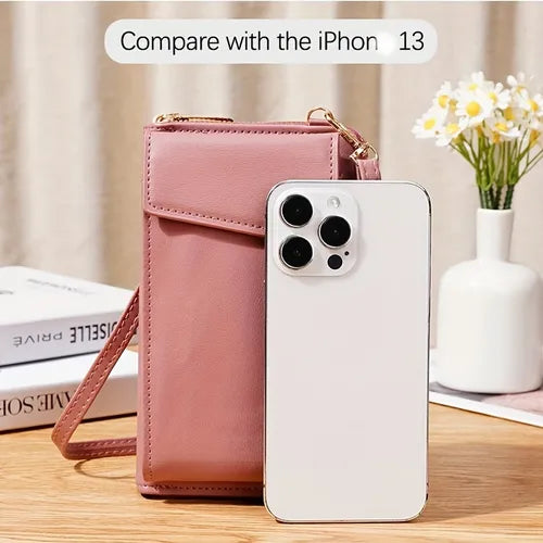 2023 New Mobile Phone Bag Women's Crossbody Premium Sense Small Fragrance Style All-match Lightweight Small Bag Simple Touch Screen Small Satchel Bag Multi-functional Long Wallet