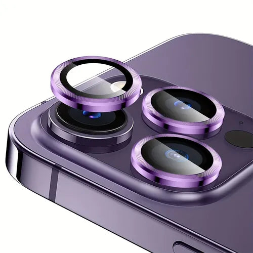 For IPhone 14 Pro/iPhone 14 Pro Max Camera Lens Protector, HD Tempered Metal Glass Camera Screen Protector Cover Film Accessories, Purple