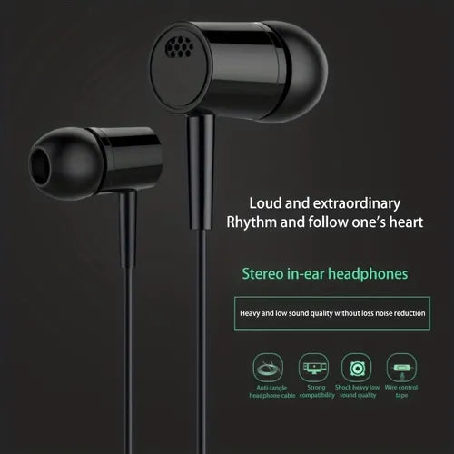 Computer Game Headset In-ear Mobile Phone Computer Game With Wheat Earplugs Wired Mobile Phone Headset  Gift For Birthday/Easter/Boy/Girlfriend