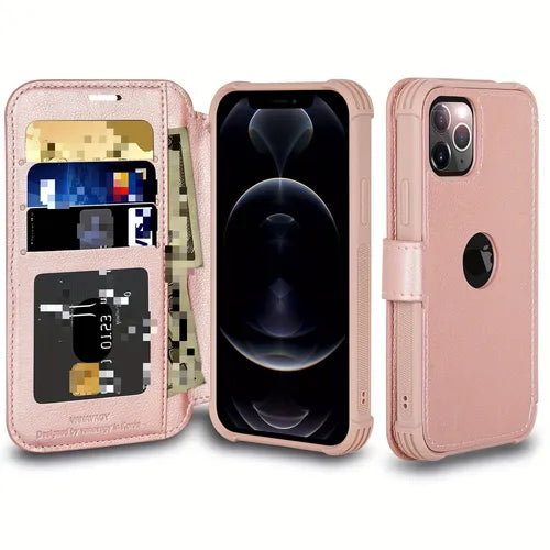 Phone Case For IPhone 13 Pro Max Wallet Case For Women And Men, Phone Case For IPhone 13 Pro Max Flip Leather Cell Phone Case Supports Wireless Charging With Card Holder And Wristlet