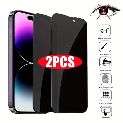 2pcs HD Screen Protector Anti-Peep Glass Privacy Tempered Glass Film For Apple Iphone 14 13 12 11 Pro Max XR X XS MAX Mini Iphone 11/12/13/14ProMax 14Pro 13Pro 12Pro 11Pro 14 ProMax Plus 14Plus Iphone11/12/13/14ProMax Apple11/12/13/14 12mini 13mini