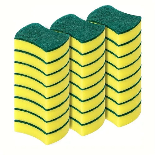 12 Pack Kitchen Cleaning Sponge, Dish Towel, Scouring Pad, Dishware Eco-Friendly Anti-Scratch Scrubbing Sponge