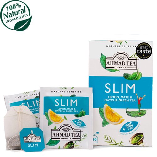 Ahmad Lemon, Mate & Matcha Green Tea "Slim" Infusion 20 teabags