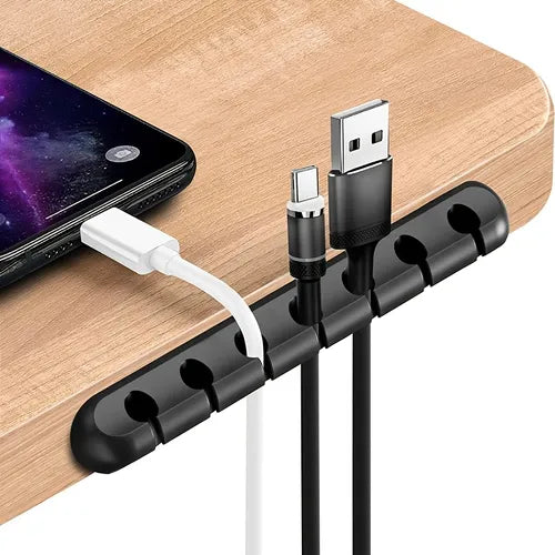 1pc, 1/3/5/7 Holes, Wire Slot Multifunctional Cable Organizer, USB Cable Fixing Hub, Life Tools