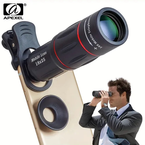 APEXEL HD 18X Monocular Zoom Lens Telephoto Telescope Lens With Tripod Camping Hunting Sports For IPhone Samsung Huawei Xiaomi Most Smartphones