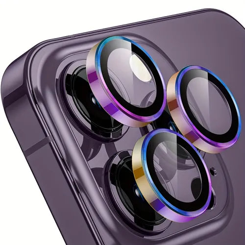 For IPhone 14 Pro/iPhone 14 Pro Max Camera Lens Protector, HD Tempered Metal Glass Camera Screen Protector Cover Film Accessories, Colorful