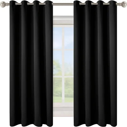 1panel Solid Color Blackout Curtain, Thermal Insulated, Room Darkening And Light Reducing Curtain, For Study Bedroom Kitchen Living Room Decor