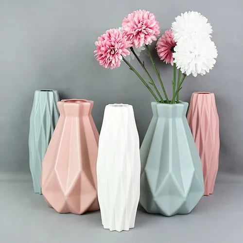 1pc Modern Flower Vase, Plastic Vase Flower Vase For Home Living Room Decoration Ornament Flower Arrangement