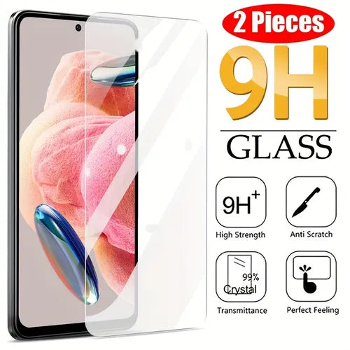 [2 Pieces] HD Clear Glass For Xiaomi Mi Redmi Note 12 / Note 12 5G / 12C /NOTE 12 PRO 5G/NOTE 12POR+ 5G Tempered Glass Screen Protector
