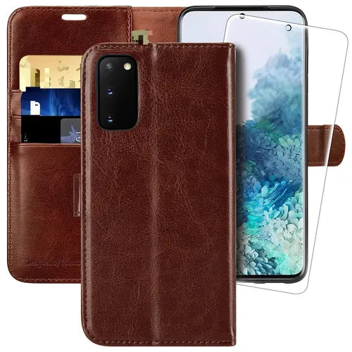 S20 Phone Case S20 Wallet Case Leather Flip Cover Card Holder Kickstand Magnetic Open Closure Shockproof Phone Cover For Samsung Galaxy S20