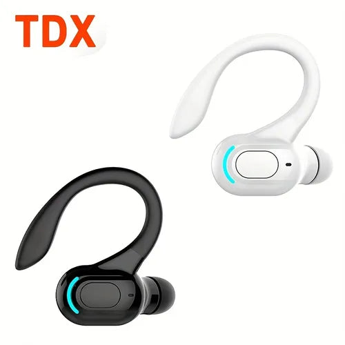 TDX True Wireless Stereo Headphones Ear Mounted Headset Business Monaural Headset Waterproof Sports High Endurance Single Earbuds Noise Reduction BT 5.2 Version Super High Standby Life