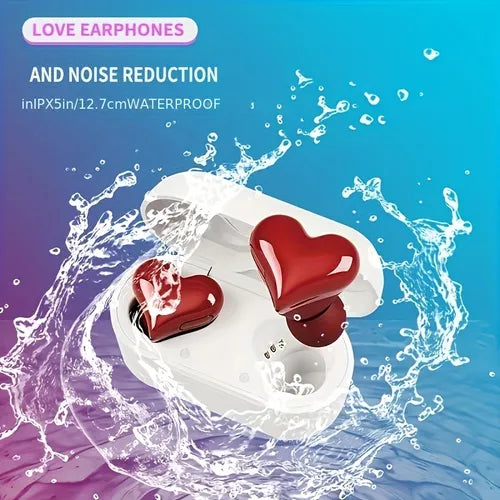 1 Set Cute Love Shaped Earphone Long Battery Life IPX Five Waterproof