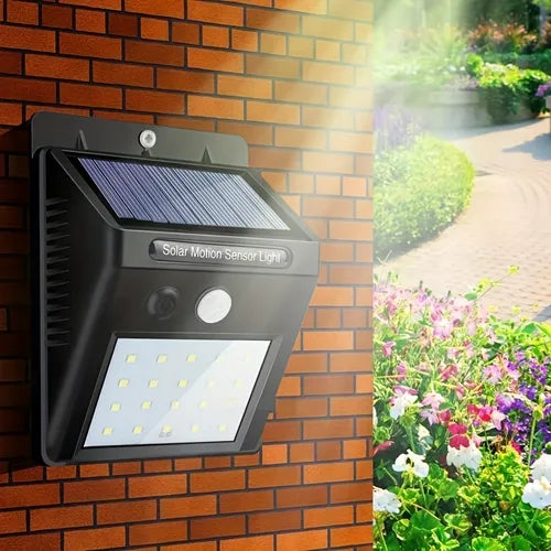 1pc, Solar Motion Lights, 30 LED Outdoor Solar Power Sensor Wall Light, Security Motion Lamp, Waterproof Outdoor Yard Garden Lamp, Garden Yard Pathways Decor, Utdoor Party Supplies, Holiday Accessory, Holiday Ornaments, Decorations