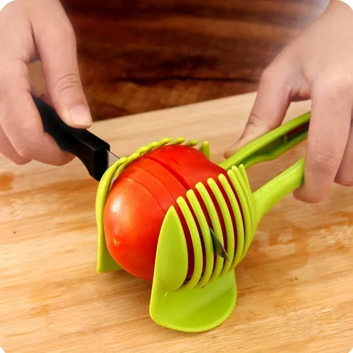 1pc, Tomato Slicer, Strawberry Slicer, Grape Slicer, Carrot Cutter, Fruit And Veggie Divider, Creative KitchenTongs, Multi-Function Fruit And Vegetable Slicer, Multifunctional Fruit And Vegetable Slicer, Kitchen Stuff, Kitchen Gadgets