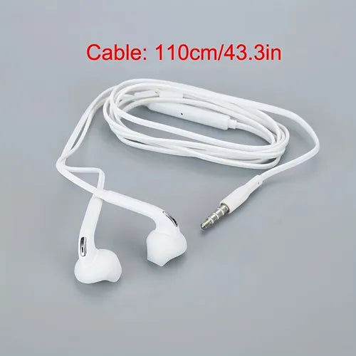 3.5mm In-Ear Bass Stereo Earphone Earbuds Headphones Edge Wire Control Sports Headset With Mic For phones