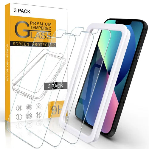 3pcs HD Tempered Glass Anti-Scratch  Screen Protectors Compatible With Most Case For IPhone 14/14 Plus/13/13 Pro/13 Pro Max/13 Mini