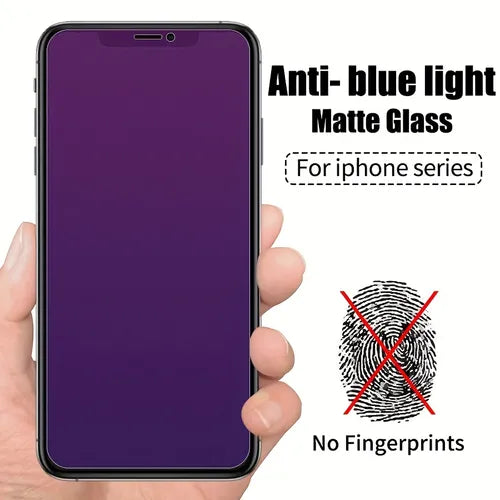 2 Pieces Anti Blue Light Matte For IPhone 12 11 Pro XS Max XR X 8 7 6 6s Plus Frosted Tempered Glass Screen Protector Glass