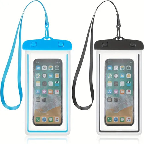 Waterproof Phone Pouch 2 Packs Universal Underwater Phone Case Dry Bag Waterproof Cell Phone Pouch Compatible With IPhone 13 12 11 Pro Max Max XS X XR Samsung Galaxy For Beach Swimming 6.9" Clear