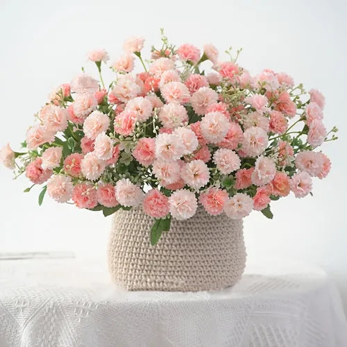 1pc 20 Heads Artificial Flowers, Fake Hydrangeas, Wedding Routes Silk Flowers Vase For Home Furnishings Hotel Decorations Valentine's Day Gifts Mother's Day Gifts Birthday Gifts