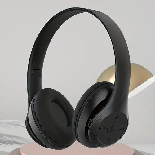 Retractable Foldable BT Headphones, Portable Kids Adults MP3 Wireless Headphones