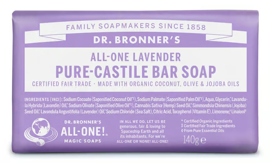 Dr. Bronner's Lavender Bar Soap 140 g