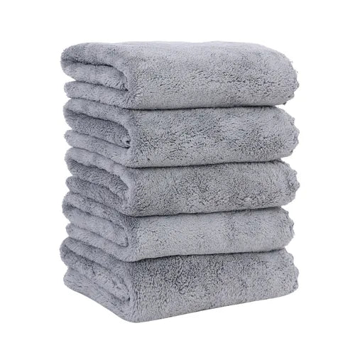 5pcs Premium Hand Towels, Quick Drying, Microfiber Coral Velvet Highly Absorbent Towels 34.8*74.93cm, Multipurpose Use For Hotel, Bathroom, Shower, Spa, (Multi Color)