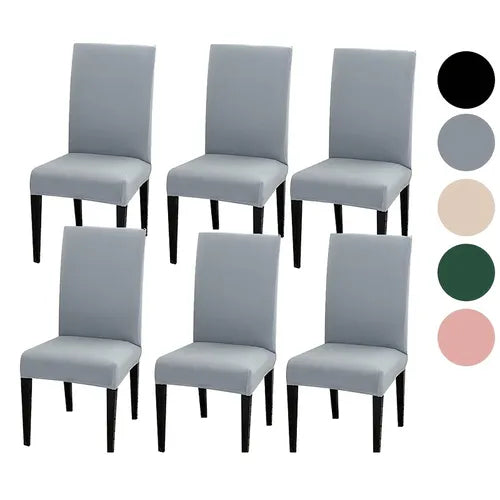 4/6pcs Dining Room Chair Covers Slipcovers, Stretch Removable Washable Dining Chair Protector Decoration Cover Seat Slipcover